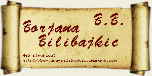 Borjana Bilibajkić vizit kartica
